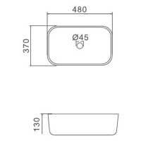 Товар: Раковина-чаша Gappo 48 GT403 Белая - фото 4 Раковина-чаша Gappo 48 GT403 Белая — фото 4, Раковины накладные
