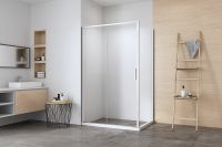 Душевой уголок Aquanet Pleasure Evo AE65-130x80-CT 130x80 324121 профиль Хром стекло прозрачное — фото 3, Прямоугольные душевые уголки