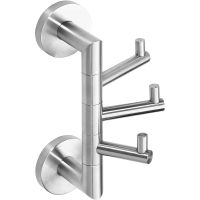 Тройной крючок Bemeta Neo 104206075 поворотный Нержавеющая сталь — фото 1, Крючки для полотенец