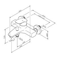 Смеситель для ванны AM.PM Spirit V2.1 F71A10000 Хром — фото 10, Смеситель для ванны