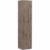 Шкаф пенал Aquanet Алвита New 35 334189 подвесной Дуб веллингтон табак — фото 1, Пеналы для ванной комнаты