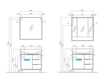 Тумба под раковину Aquaton Рико 80 1A215401RIB90 Белый Ясень фабрик — фото 6, Тумбы под раковину