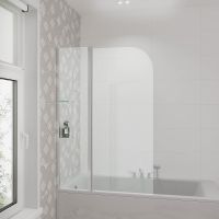 Товар: Шторка на ванну Grossman 100 GR-101 профиль Хром стекло прозрачное - фото 1 Шторка на ванну Grossman 100 GR-101 профиль Хром стекло прозрачное — фото 1, Шторки для ванной распашные