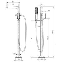Смеситель для ванны Boheme Venturo 379-B Черный Хром — фото 4, Смесители