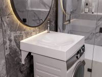 Товар: Раковина Paola Sergio 60 на стиральную машину Белая глянцевая - фото 7 Раковина Paola Sergio 60 на стиральную машину Белая глянцевая — фото 7, Раковины