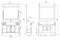Зеркало Migliore Kantri 120 26747 Антрацит — фото 3, Мебель для ванной