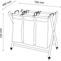 Корзина для белья WasserKRAFT Naab WB-860-L Белый — фото 2, Корзины для белья