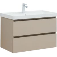 Тумба под раковину Aquanet Вега 2.0 80 337943 подвесная Бежевая — фото 1, Мебель для ванной