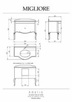Товар: Столешница под раковину Migliore Amelia 100 27775 Bianco Cristallino - фото 3 Столешница под раковину Migliore Amelia 100 27775 Bianco Cristallino — фото 3, Раковины