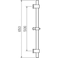 Штанга для душа Ростовская Мануфактура Сантехники SUS124-RACK-1 Нержавеющая сталь — фото 2, Душевое оборудование. Душевая программа