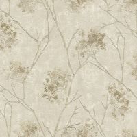 Обои Emiliana Parati Damasco Reale 73420 Винил на флизелине (1,06*10,05) Бежевый/Серый, Листья/Цветы — фото 1, Обои для стен