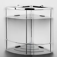 Полка корзина WasserKRAFT угловая Хром арт-K-522 — фото 2, Полки для ванной и душа