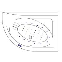 Акриловая ванна Excellent Aquarella 170x110 R WAEX.ARP17.NANO.CR с гидромассажем — фото 8, Ванны