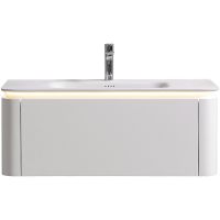 Тумба с раковиной Black&White Universe U925.1000 100 9251000 подвесная Milk white — фото 1, Мебель для ванной