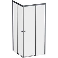 Душевой уголок AM.PM X-Joy 90х90 W94G-403-9090-BТ профиль Черный матовый стекло прозрачное — фото 1, Душевые уголки