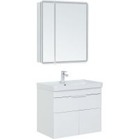 Тумба под раковину Aquanet Ирис new 70 подвесная Белый глянец арт-310149 — фото 6, Тумбы под раковину