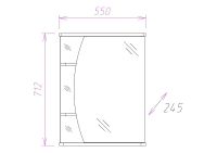 Товар: Зеркальный шкаф Onika Луна 55.01 L 205520 с подсветкой Белый - фото 3 Зеркальный шкаф Onika Луна 55.01 L 205520 с подсветкой Белый — фото 3, Зеркальные шкафы в ванную