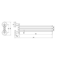 Полотенцедержатель Rav Slezak Colorado COA0603 поворотный Хром — фото 2, Полотенцедержатели