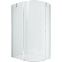 Душевой уголок New Trendy New Soleo Chrome 100х80 K-0421 профиль Хром стекло прозрачное — фото 1, Асимметричные душевые уголки