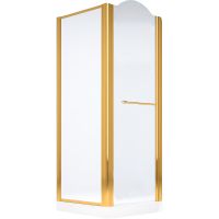 Душевой уголок Migliore Diadema 90x90 R 22702 профиль Золото стекло прозрачное — фото 1, Квадратные душевые уголки