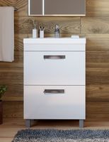 Тумба под раковину Vigo Plaza 60 tn.PLA.FOS.60.2Y Белая — фото 2, Мебель для ванной