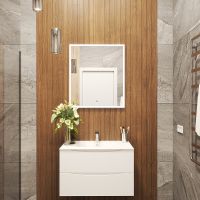 Зеркало Bond Cube 70x80 M44ZE-7080 с подсветкой с сенсорным выключателем — фото 2, Мебель для ванной