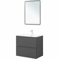 Тумба под раковину Aquanet Арт 75 329064 подвесная Ясень графит — фото 8, Тумбы под раковину