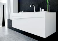 Тумба под раковину Clarberg Papyrus 100 PAP0110 подвесная Белая — фото 4, Тумбы под раковину