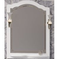 Зеркало Opadiris Лоренцо 80 00-00007045 Белое матовое с выключателем — фото 1, Мебель для ванной