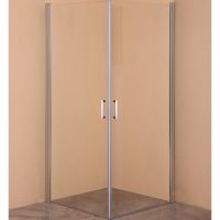 Душевой уголок Orange E04-100TCR 100x100 профиль Хром стекло прозрачное — фото 1, Квадратные душевые уголки