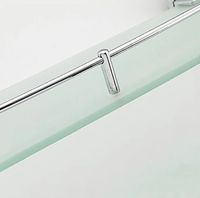 Стеклянная полка Frap F18 Хром арт-F1807 — фото 8, Полки для ванной и душа