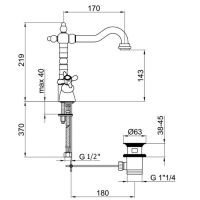 Смеситель для раковины Webert Ottocento OT700302015 Хром — фото 2, Смесители