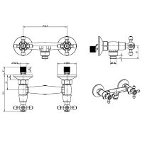 Товар: Смеситель для душа Boheme Royal Cristal 314-Royal/CRST Бронза - фото 3 Смеситель для душа Boheme Royal Cristal 314-Royal/CRST Бронза — фото 3, Смесители