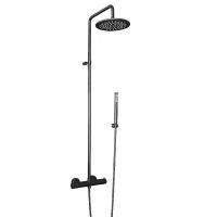 Душевая система Paffoni Birillo Fix ZCOL684LIQNO Черная матовая — фото 1, Душевое оборудование. Душевая программа