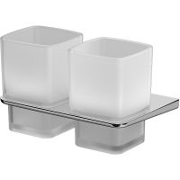 Стакан для зубных щеток AM.PM Inspire 2.0 A50A343400 двойной Хром Белый — фото 1, Стаканы для зубных щеток