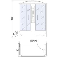 Душевой бокс River Wisla 150x80 ТН 10000000789 с поддоном — фото 7, Душевые боксы