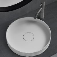 Раковина-чаша Abber Stein 40 AS2604 Белая матовая — фото 2, Раковины накладные