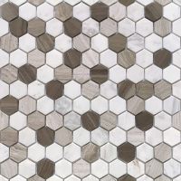 Мозаика Caramelle mosaic Pietrine Hexagonal Pietra Mix 3 MAT hex 28,5x30,5 см — фото 1, Мозаика