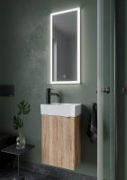 Тумба под раковину Sancos Mini 37 L MN35EGL подвесная Дуб Галифакс натуральный — фото 5, Тумбы под раковину