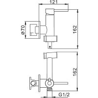 Товар: Гигиенический душ со смесителем Frap F7507 Хром - фото 11 Гигиенический душ со смесителем Frap F7507 Хром — фото 11, Гигиенические души