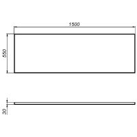 Фронтальная панель для ванны AM.PM Sense 150 Белая арт-W76A-150-070W-P — фото 3, Экраны для ванн