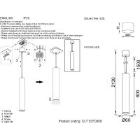 Товар: Подвесной светильник Crystal Lux CLT 037C600 BL-GO Черный Золото - фото 2 Подвесной светильник Crystal Lux CLT 037C600 BL-GO Черный Золото — фото 2, Подвесные светильники