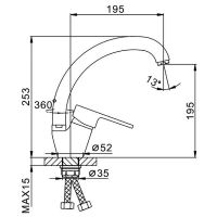 Смеситель для кухни Frap H30-4 F4130-4 Бронза — фото 8, Смесители