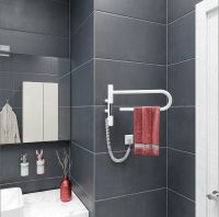 Электрический полотенцесушитель Vincea 39х25 VTD-1P1WE Белый — фото 3, Электрические полотенцесушители