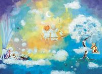 Фреска детская Ortograf Для малышей 5925 Фактура флок FLK Флизелин (3,7*2,7) Синий/Разноцветный, Мультимедия — фото 2, Фрески