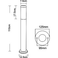 Товар: Ландшафтный светильник Artelamp Salire A3157PA-1SS Белый Сталь - фото 4 Ландшафтный светильник Artelamp Salire A3157PA-1SS Белый Сталь — фото 4, Уличное освещение