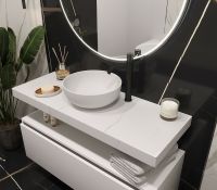 Товар: Столешница под раковину Boheme Armadi Art Flat 120 869-120-CLCT Белый мрамор - фото 2 Столешница под раковину Boheme Armadi Art Flat 120 869-120-CLCT Белый мрамор — фото 2, Раковины