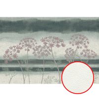 Фреска Ortograf Grafika Natura 31537 Фактура флок FLK Флизелин (4*2,7) Зеленый, Цветы — фото 1, Фрески