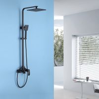 Душевая система Abber Wasserfall AF8616B Черная матовая — фото 2, Душевые стойки