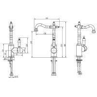 Товар: Смеситель для раковины Boheme Tradizionale Nero 252 Золото - фото 3 Смеситель для раковины Boheme Tradizionale Nero 252 Золото — фото 3, Смесители